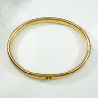 Edwardian Diamond Set Gold Hinged Bangle
