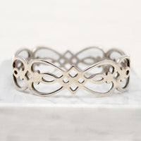 Romantic Wrought Sterling Silver Bangle
