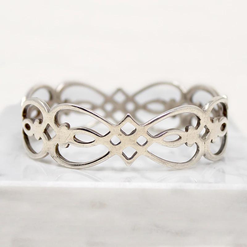 Romantic Wrought Sterling Silver Bangle