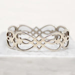 Romantic Wrought Sterling Silver Bangle