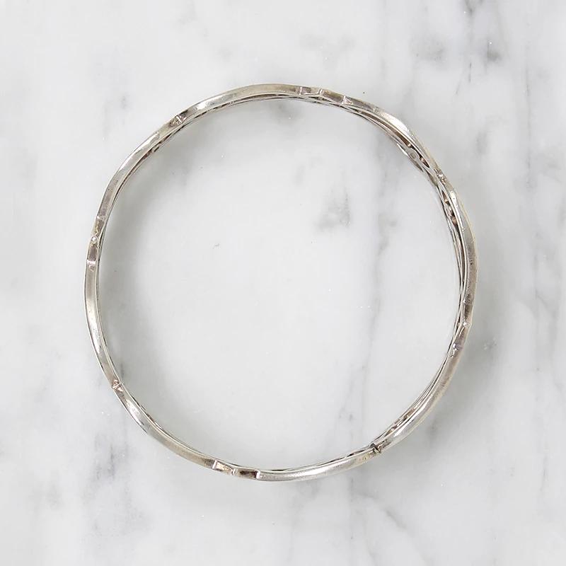 Romantic Wrought Sterling Silver Bangle
