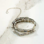 Acanthus Motif Diamond & Sapphire Deco Bracelet