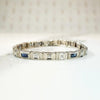 Acanthus Motif Diamond & Sapphire Deco Bracelet