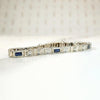 Acanthus Motif Diamond & Sapphire Deco Bracelet