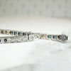 Refined Diamond & Sapphire Art Deco Line Bracelet