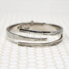Edgy Sterling Hinged Bracelet Signed Los Ballestros