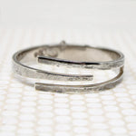 Edgy Sterling Hinged Bracelet Signed Los Ballestros