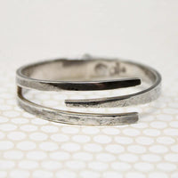 Edgy Sterling Hinged Bracelet Signed Los Ballestros