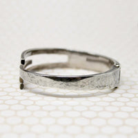 Edgy Sterling Hinged Bracelet Signed Los Ballestros