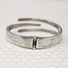 Edgy Sterling Hinged Bracelet Signed Los Ballestros