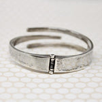 Edgy Sterling Hinged Bracelet Signed Los Ballestros
