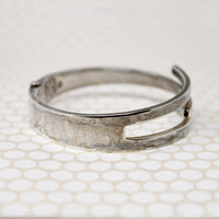 Edgy Sterling Hinged Bracelet Signed Los Ballestros