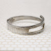 Edgy Sterling Hinged Bracelet Signed Los Ballestros