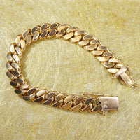 Heavy 1940's 18k Cuban Link Bracelet
