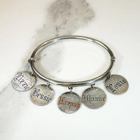 The Whole Family Victorian Sentimental Sterling Bracelet