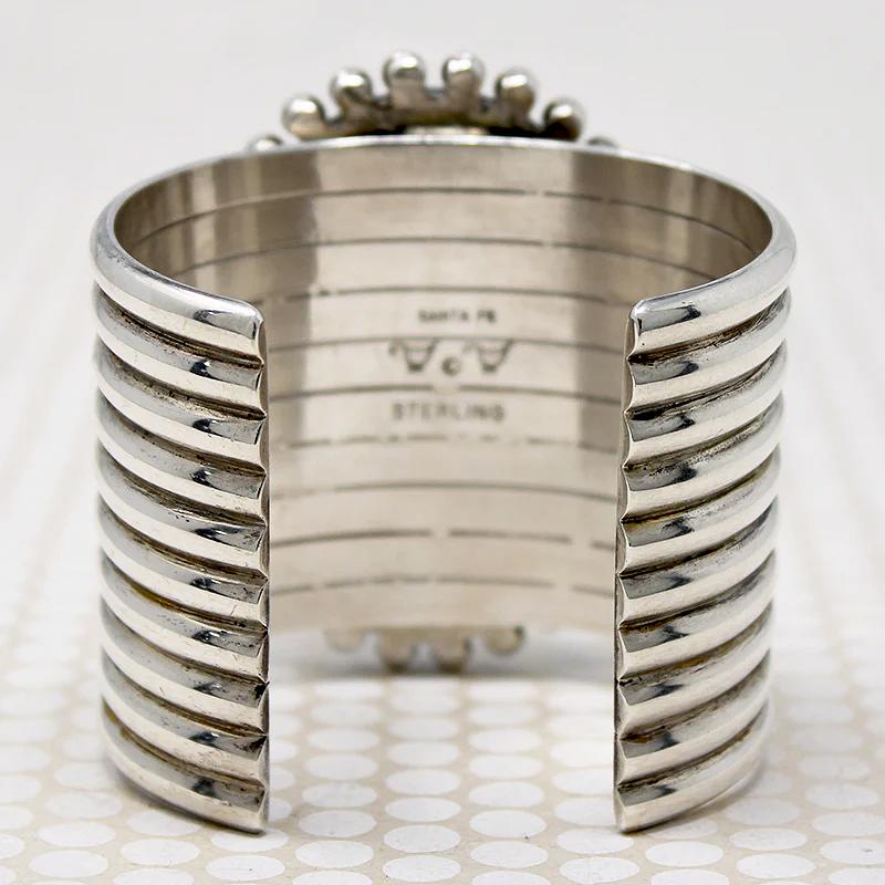 Superb Stone & Sterling Huge Cuff by Mike Bird-Romero