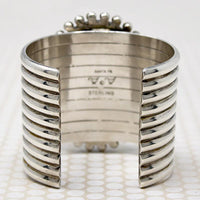 Superb Stone & Sterling Huge Cuff by Mike Bird-Romero