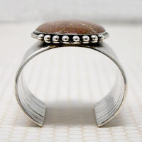 Superb Stone & Sterling Huge Cuff by Mike Bird-Romero