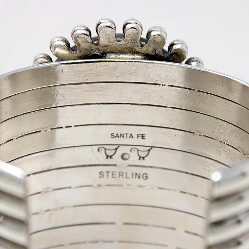 Superb Stone & Sterling Huge Cuff by Mike Bird-Romero