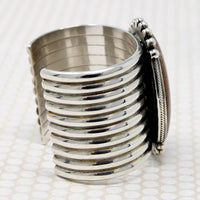 Superb Stone & Sterling Huge Cuff by Mike Bird-Romero