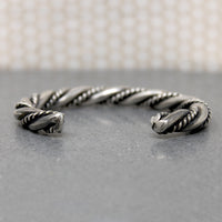 So Meta Twist within a Twist Coin Silver Cuff