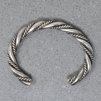 So Meta Twist within a Twist Coin Silver Cuff