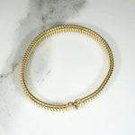 Slinky Mid Century Gold Gas Pipe Bracelet