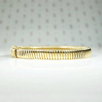 Slinky Mid Century Gold Gas Pipe Bracelet