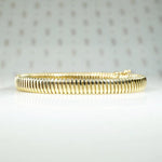 Slinky Mid Century Gold Gas Pipe Bracelet