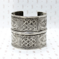 Wide Antique Burmese Silver Cuff