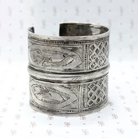 Wide Antique Burmese Silver Cuff