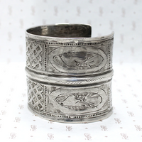 Wide Antique Burmese Silver Cuff