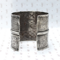 Wide Antique Burmese Silver Cuff