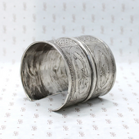 Wide Antique Burmese Silver Cuff