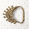 Floral Gilt Filigree Indian Bracelet with Bells