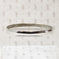 Lovely Mexican Half Round Sterling Silver Bangle