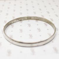Lovely Mexican Half Round Sterling Silver Bangle
