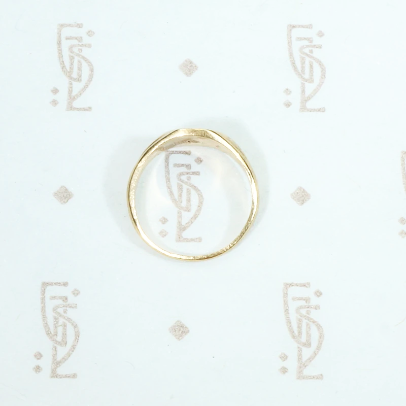 Star Set Amethyst in a Tiny Signet Ring