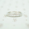 10 straight baguettes set vertically in platinum mid 20th century diamond band