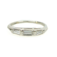 Vintage 1940's Platinum and Diamond Baguette Band