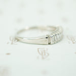 Vintage Vertical Baguette Diamond Band