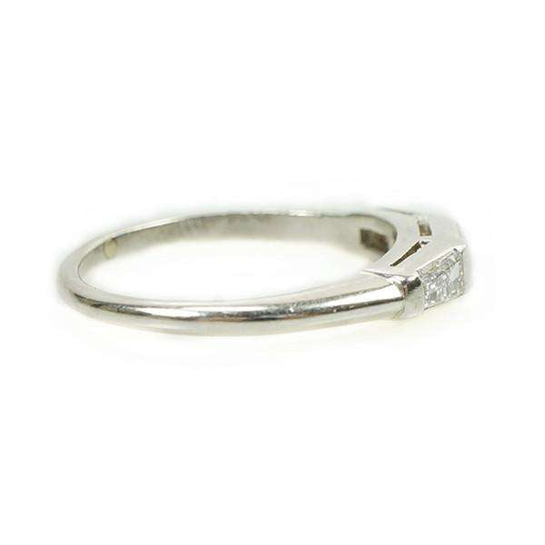 Vintage 1940's Platinum and Diamond Baguette Band