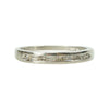Vintage Platinum Band set with Round and Baguette Diamonds