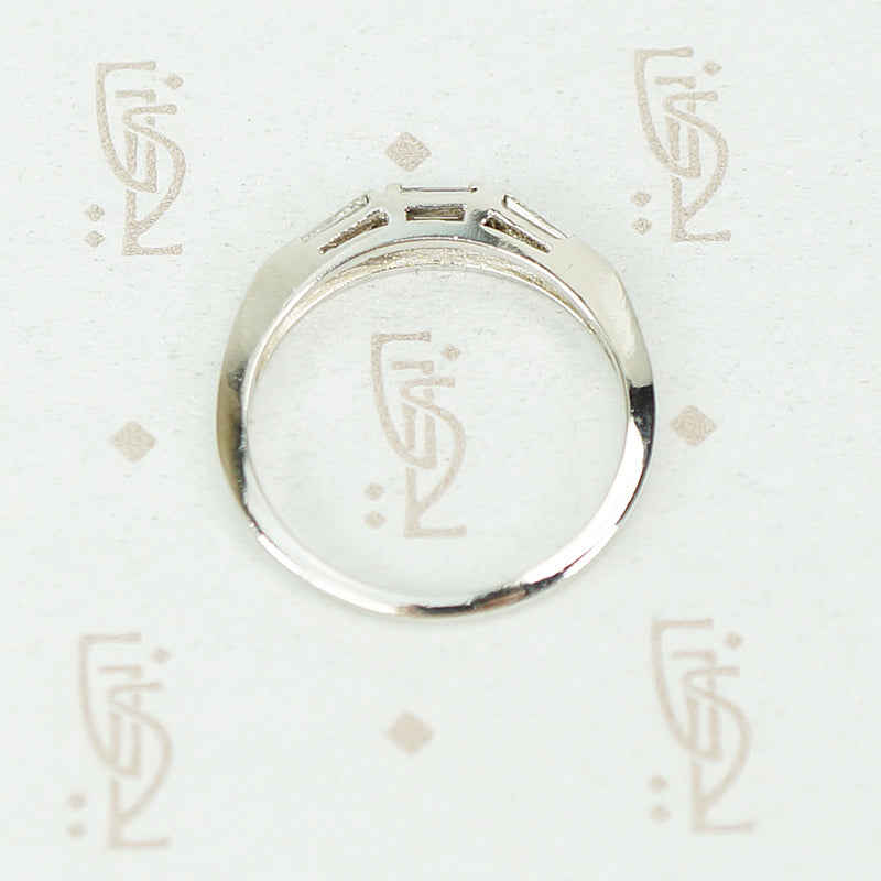Classic 1950's Platinum Baguette Diamond Wedding Band