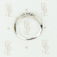 Classic 1950's Platinum Baguette Diamond Wedding Band