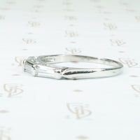 Vintage 1940s Platinum and Baguette Diamond Band