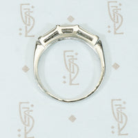 Vintage 1940s Platinum and Baguette Diamond Band