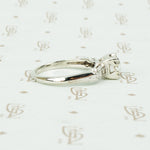 Diamond Platinum Engagement Ring with Baguette Accents