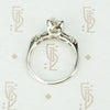 Diamond Platinum Engagement Ring with Baguette Accents