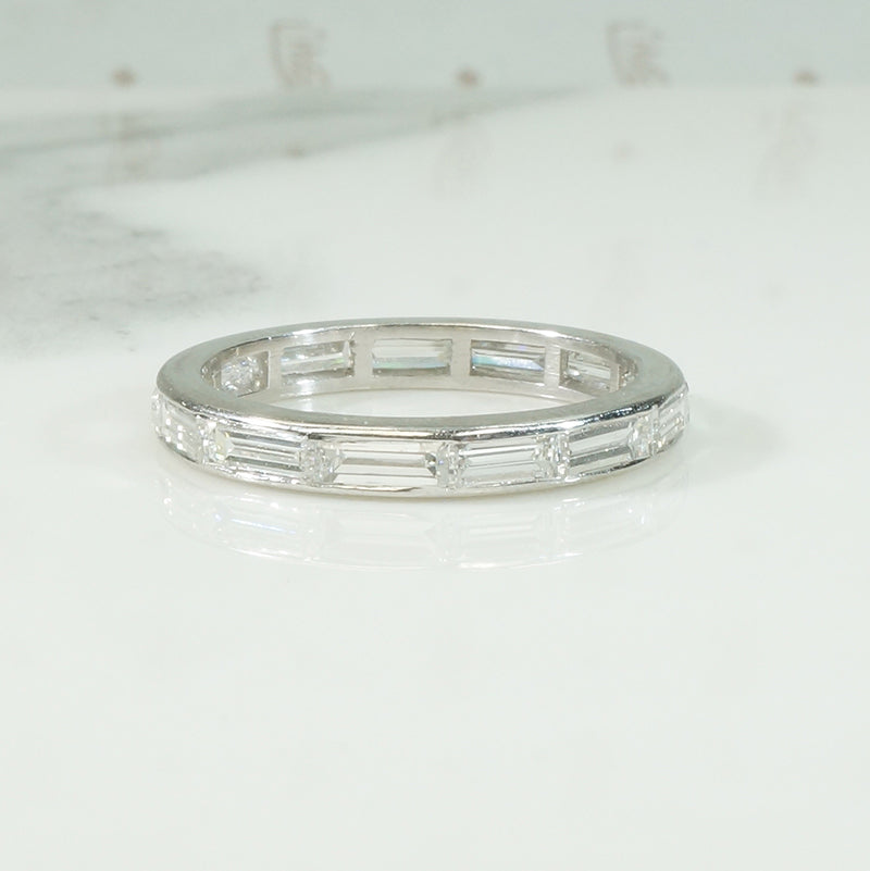 Elegant 1940's Baguette Platinum Eternity Band